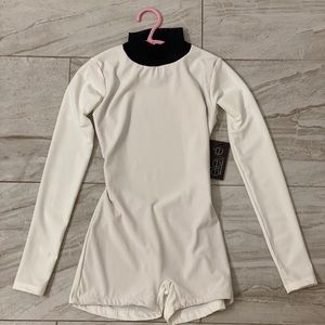 Elevé Dancewear White Biketard 🕊